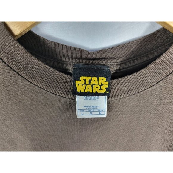 Star Wars Chewbacca Chewie Vintage Movie Promo T Shirt Size Large L Brown Tee - Picture 4 of 5